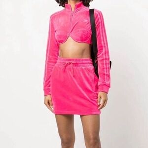 adidas Pink Velour Track Top x Jeremy Scott